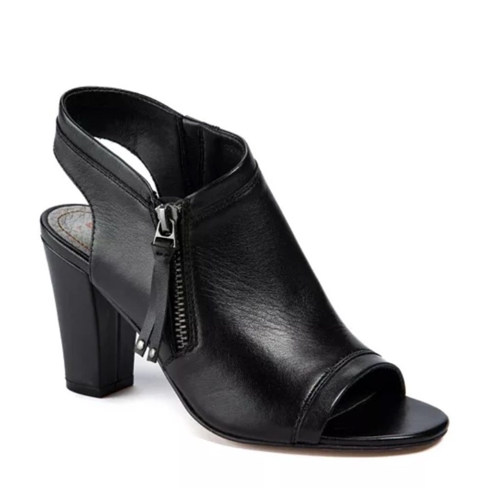 Lucca Lane Viola Slingback Shootie. Full side zipper. 3 1/4” heel.